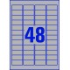 Avery zweckform Etykiety znamionowe, 45,7 x 21,2mm, srebrne, 960 sztuk