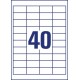 Avery zweckform Etykiety uniwersalne ogólnego zastosowania, 48,5 x 25,4mm, białe,do drukarki, 1200 sztuk