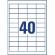 Avery zweckform Etykiety uniwersalne ogólnego zastosowania, 48,5 x 25,4mm, białe,do drukarki, 400 sztuk