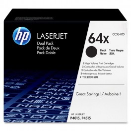 HP Toner nr 64XD CC364XD Black 2pack 2x24K